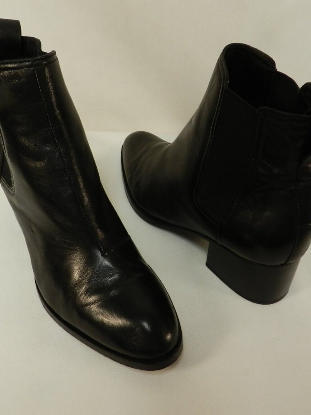 Rag & Bone Leather ankle pull on boots booties black Women Size Sz 37 US 7